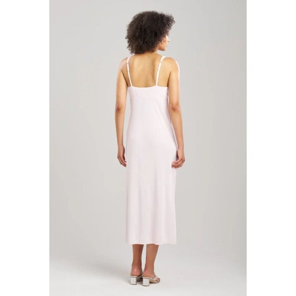 NATORI Aphrodite Slip Dress Blush Pink Beige sz L Women's - Picture 3 of 8